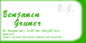 benjamin gruner business card